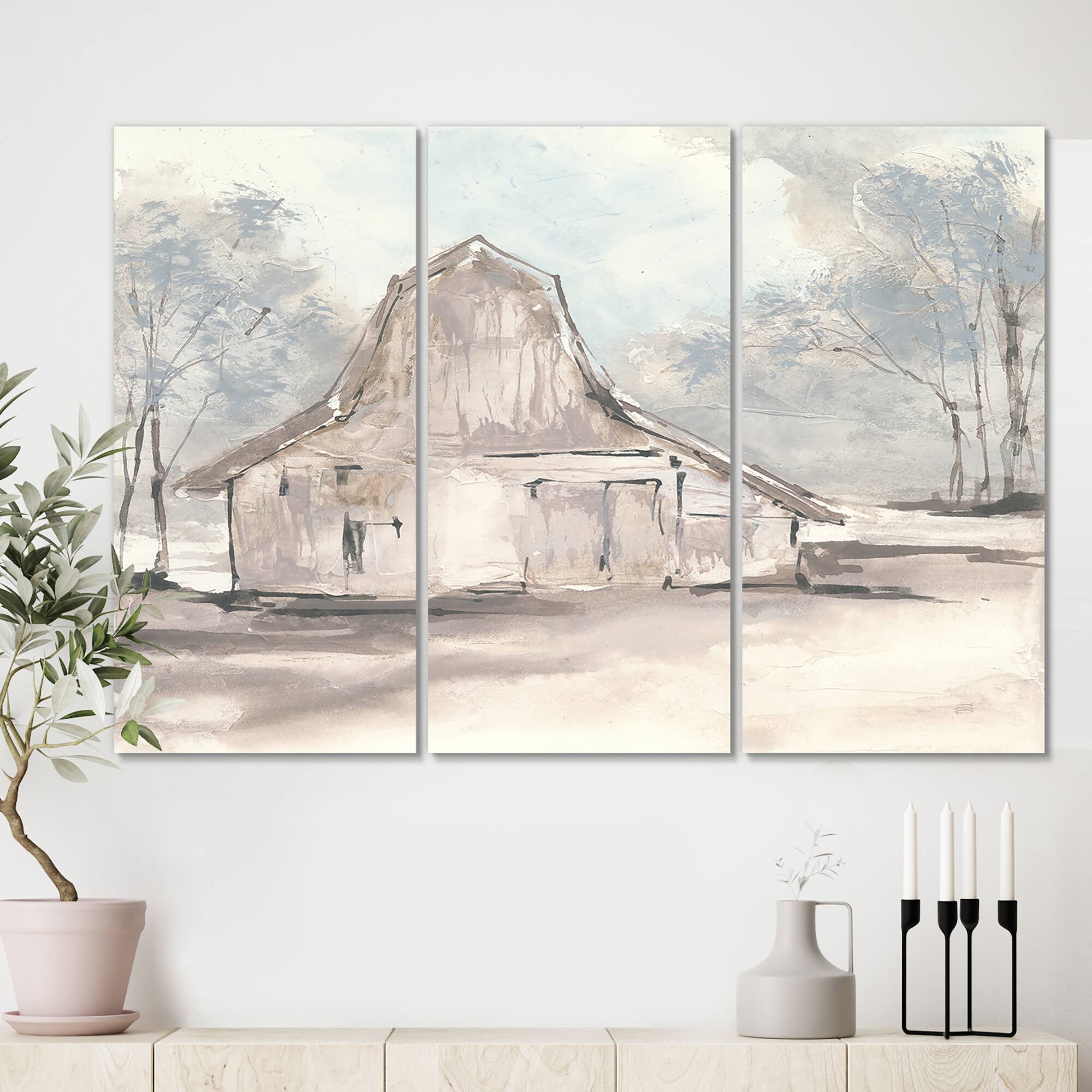 Designart - Farmhouse Barn Grey VI